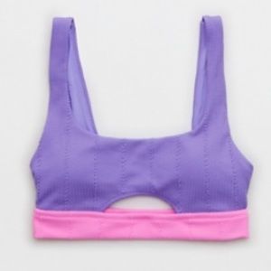 NWOT Aerie Crinkle Cut Out Scoop Bikini Top